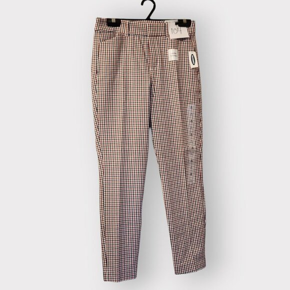 NWT OLD NAVY WOMENS PLAID HIGH RISE SKINNY JEANS SIZE 6 - Picture 1 of 6